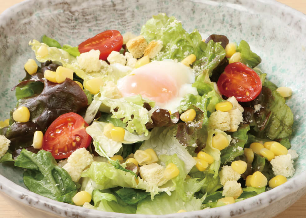 温泉玉子のシーザーサラダ